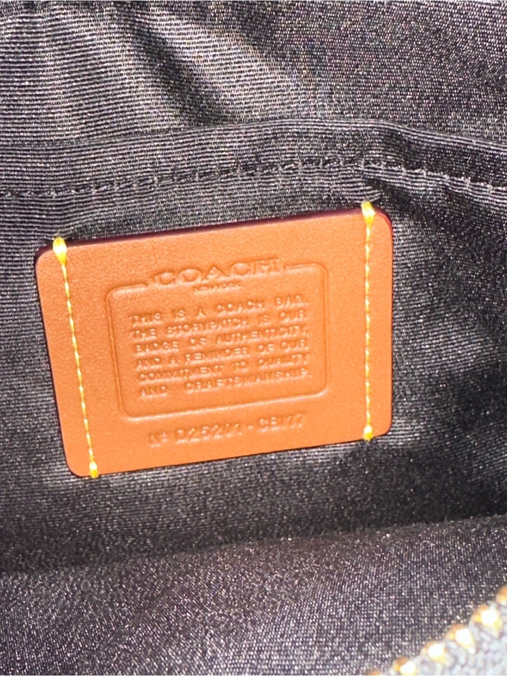 Coach Black Woven Mini Crossbody with Gold Logo - Picture 7 of 8